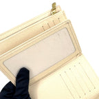 Louis Vuitton Portefeuille Alexandra Damier Azur Leather White Trifold Wallet — view 7