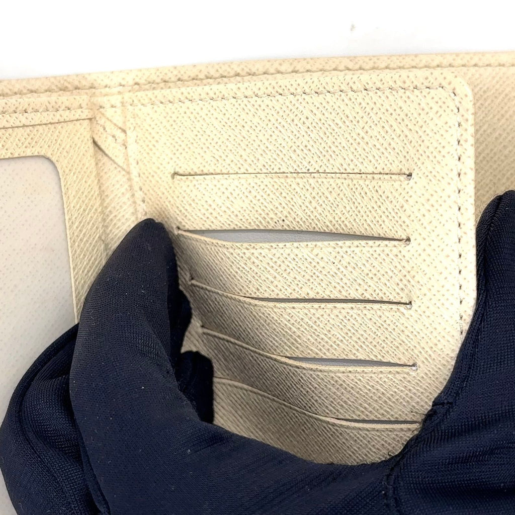 Louis Vuitton Portefeuille Alexandra Damier Azur Leather White Trifold Wallet — view 8
