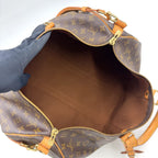 Louis Vuitton Keepall Bandouliere 45 Monogram Leather Brown Light Boston Bag — view 3