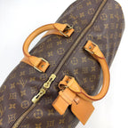 Louis Vuitton Keepall Bandouliere 45 Monogram Leather Brown Light Boston Bag — view 7