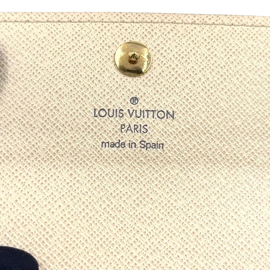 Louis Vuitton Portefeuille Alexandra Damier Azur Leather White Trifold Wallet — view 4
