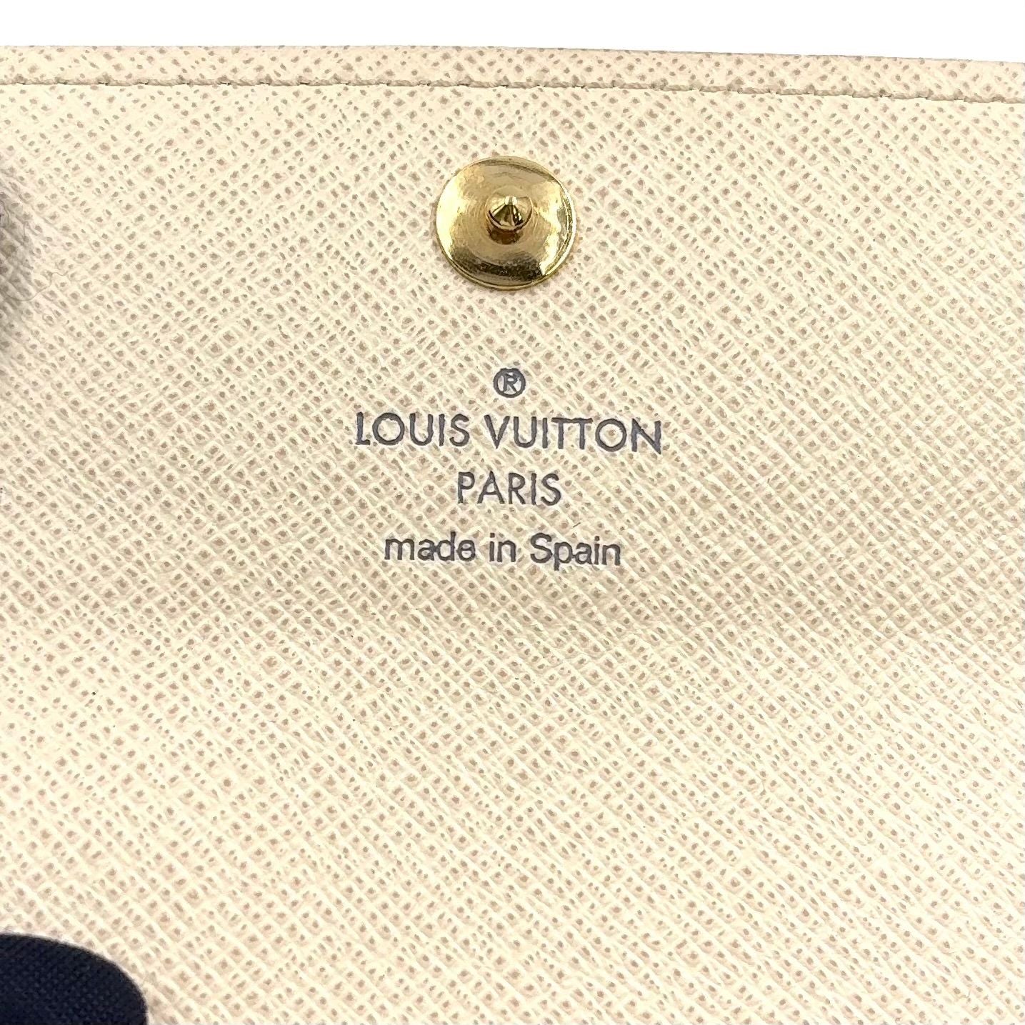 Louis Vuitton Portefeuille Alexandra Damier Azur Leather White Trifold Wallet — view 4