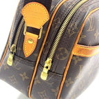 Louis Vuitton Reporter PM Monogram Leather Brown Light Shoulder Bag Gold — view 6