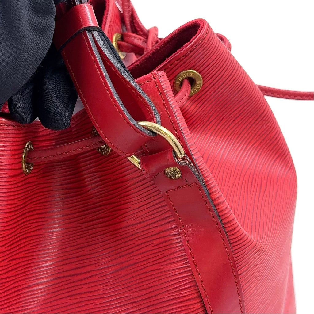 Louis Vuitton Petit Noe Epi Castilian Red Leather Shoulder Bag Gold — view 7