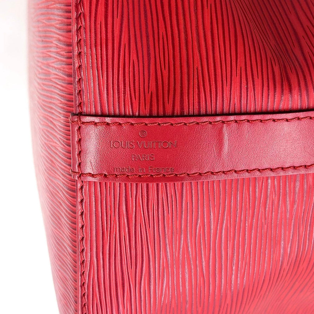 Louis Vuitton Petit Noe Epi Castilian Red Leather Shoulder Bag Gold — view 4