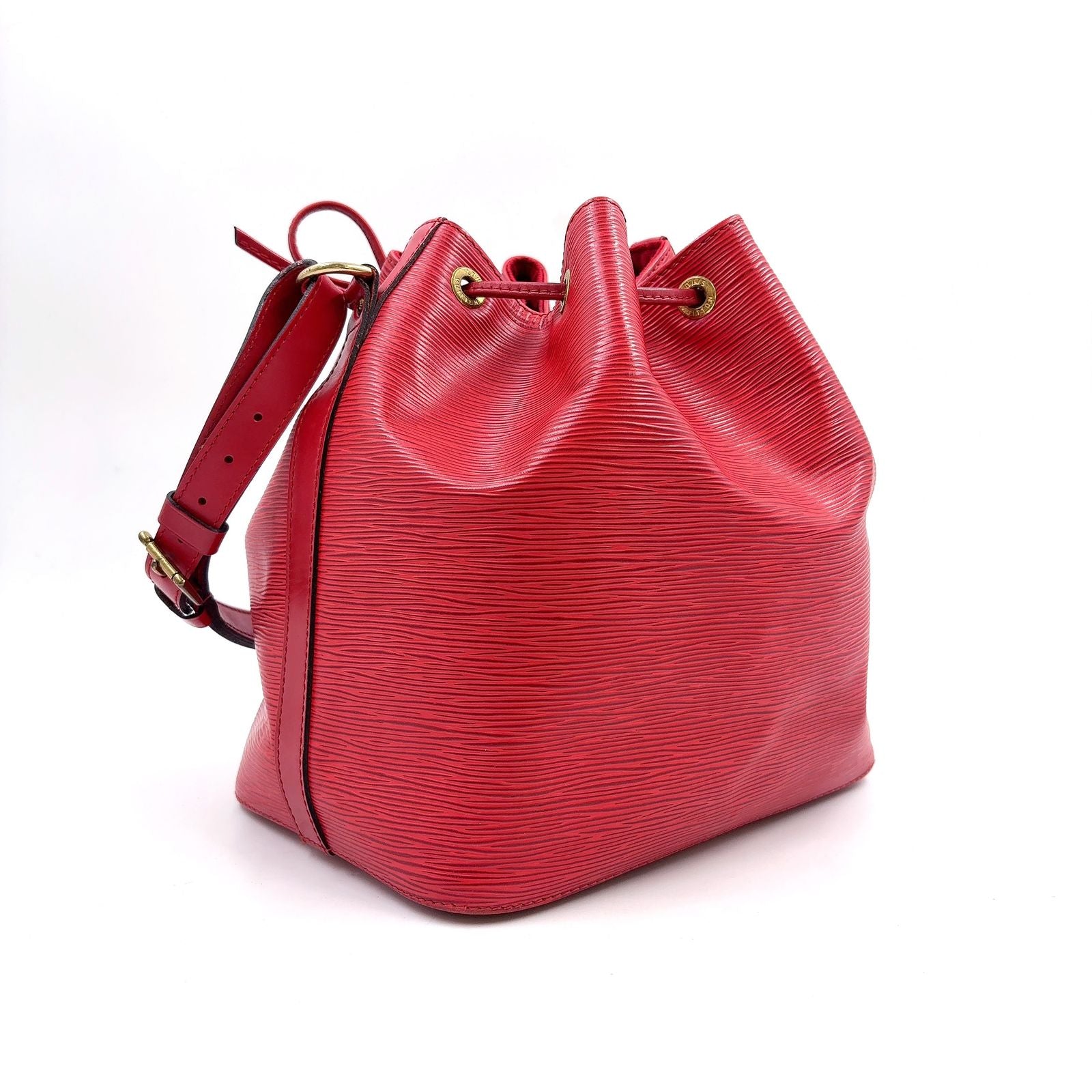 Louis Vuitton Petit Noe Epi Castilian Red Leather Shoulder Bag Gold — view 2
