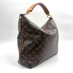 Louis Vuitton Sully MM Monogram Leather Brown Light Shoulder Bag Gold — view 2