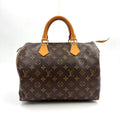 Louis Vuitton Speedy 30 Monogram Leather Brown Light Handbag Gold