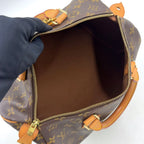 Louis Vuitton Speedy 30 Monogram Leather Brown Light Handbag Gold — view 3