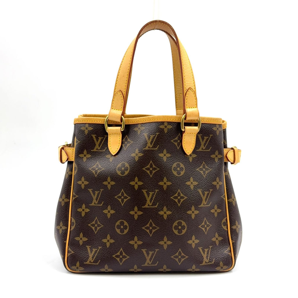 Louis Vuitton Batignolles Monogram Leather Brown Light Handbag Gold