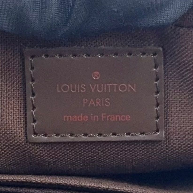 Louis Vuitton Pochette Viemakao Damier Ebene Leather Brown Clutch Gold — view 4