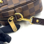 Louis Vuitton Pochette Viemakao Damier Ebene Leather Brown Clutch Gold — view 6