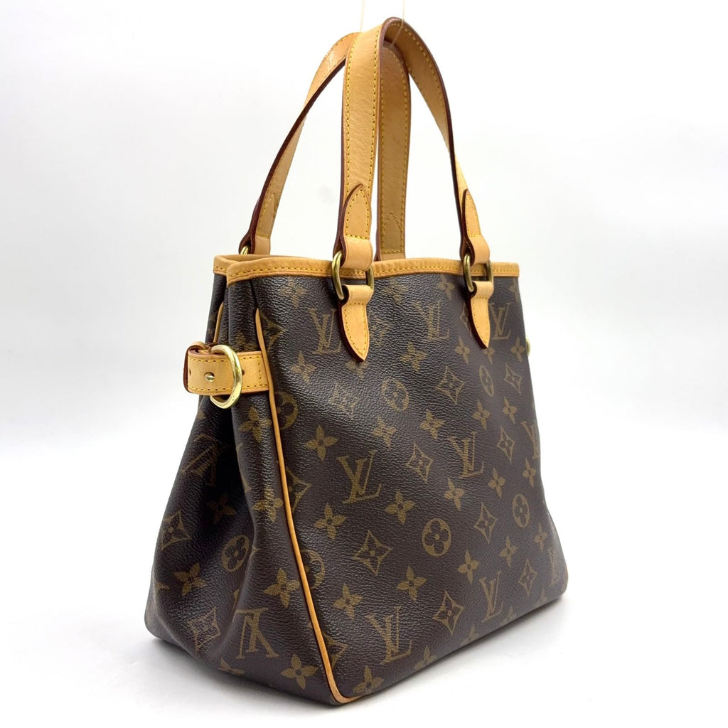 Louis Vuitton Batignolles Monogram Leather Brown Light Handbag Gold — view 2