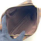 Louis Vuitton Pochette Viemakao Damier Ebene Leather Brown Clutch Gold — view 3