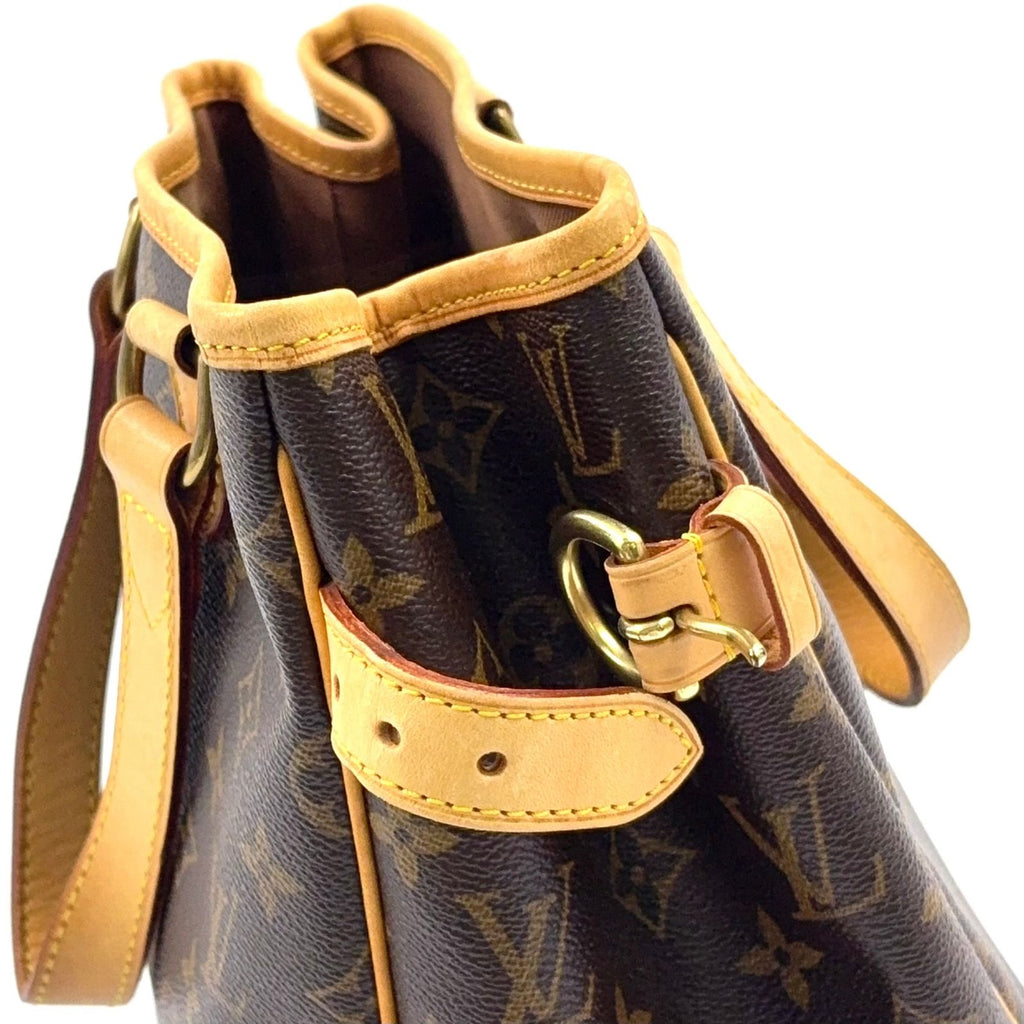 Louis Vuitton Batignolles Monogram Leather Brown Light Handbag Gold — view 8