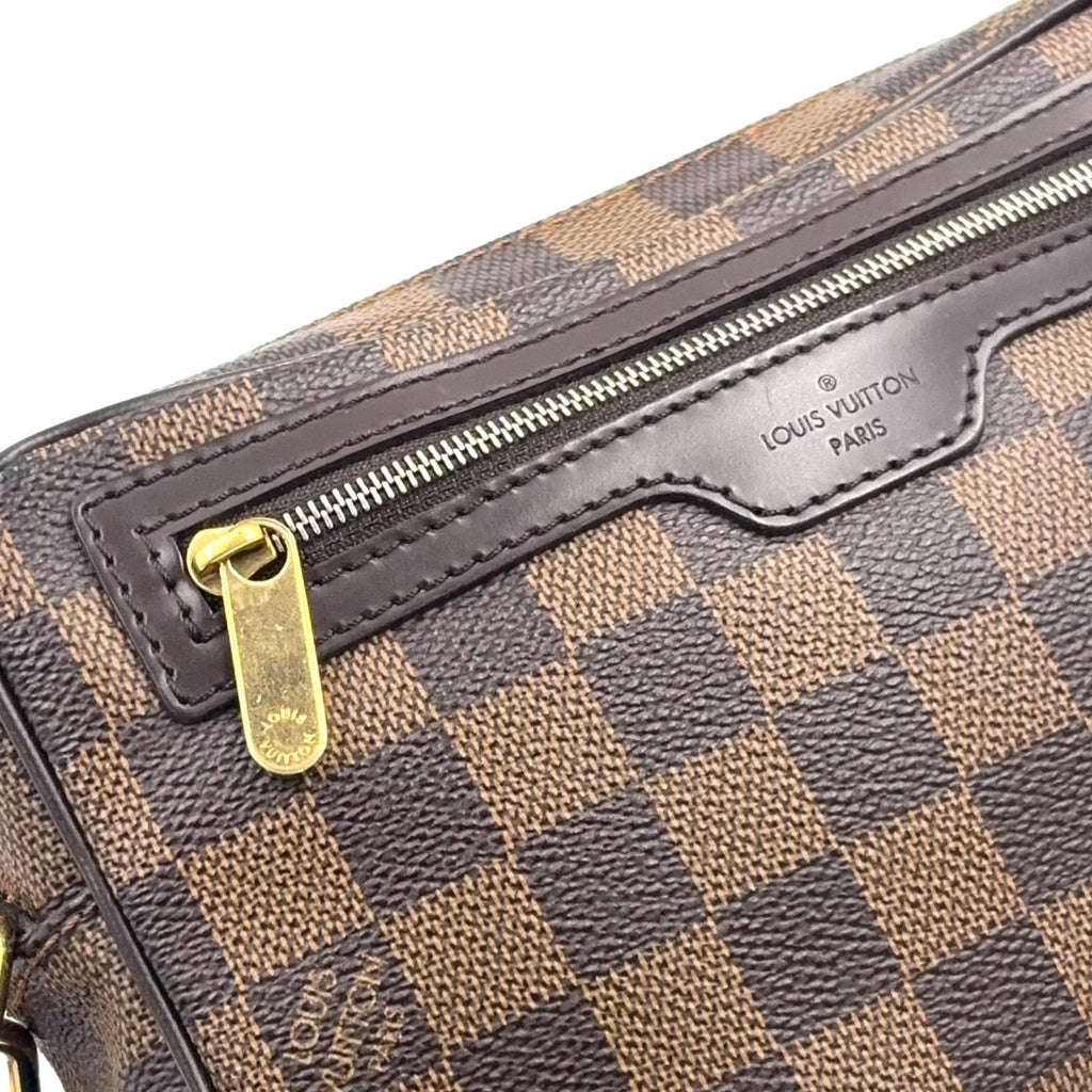 Louis Vuitton Pochette Viemakao Damier Ebene Leather Brown Clutch Gold — view 5
