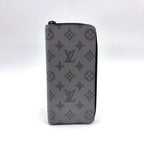 Louis Vuitton Zippy Wallet Vertical Nam Leather Gray Black