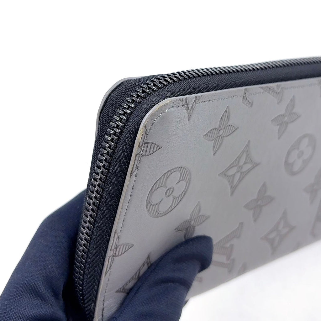 Louis Vuitton Zippy Wallet Vertical Nam Leather Gray Black — view 6
