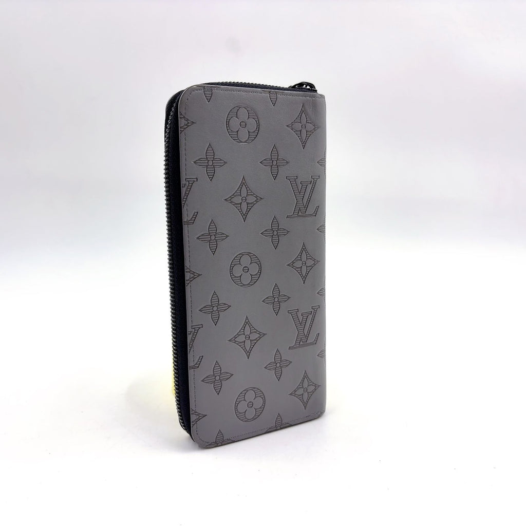 Louis Vuitton Zippy Wallet Vertical Nam Leather Gray Black — view 2