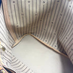 Louis Vuitton Neverfull MM Monogram Leather Brown Light Tote Bag Gold — view 5