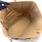 Louis Vuitton Neverfull MM Monogram Leather Brown Light Tote Bag Gold — view 3