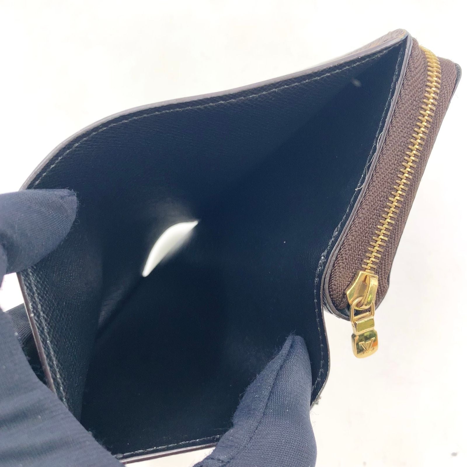 Louis Vuitton Portefeuille Monogram Reverse Leather Brown Black Bifold Wallet — view 5