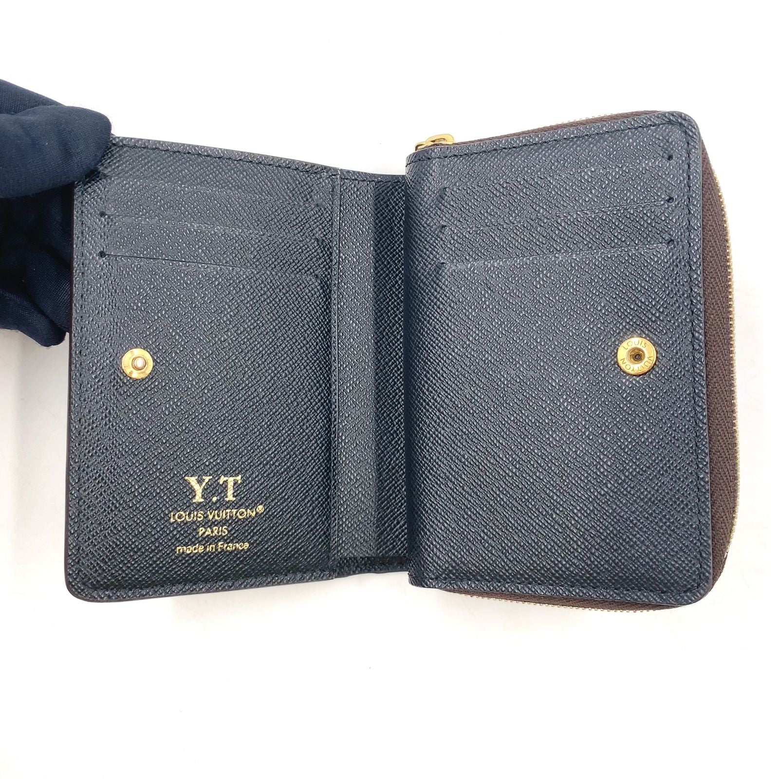 Louis Vuitton Portefeuille Monogram Reverse Leather Brown Black Bifold Wallet — view 3