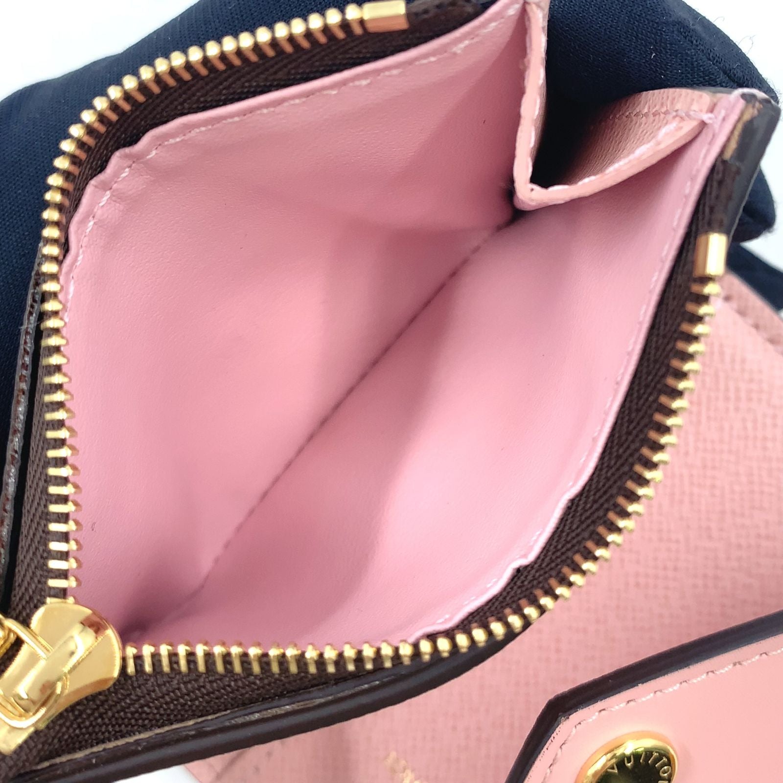 Louis Vuitton Portefeuille Zoe Monogram Leather Brown Light Pink Trifold Wallet — view 6