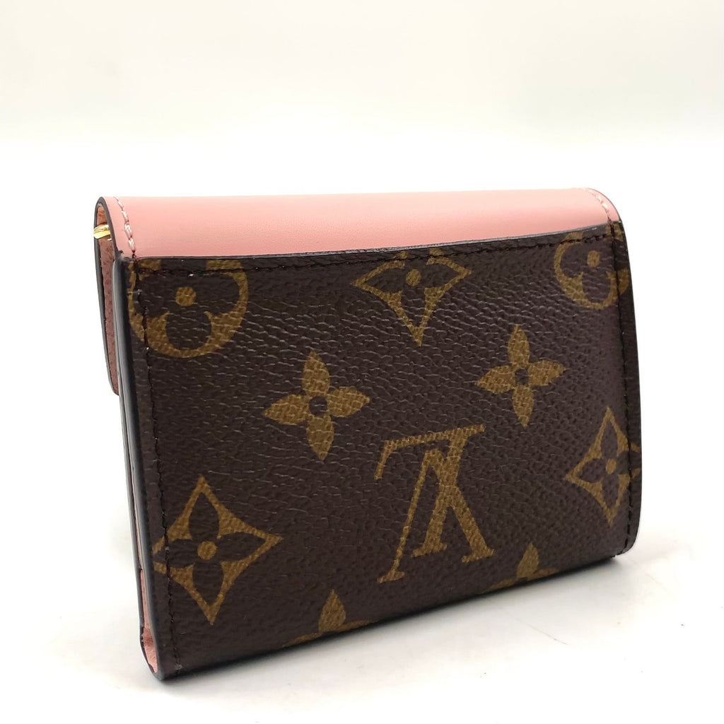 Louis Vuitton Portefeuille Zoe Monogram Leather Brown Light Pink Trifold Wallet — view 2