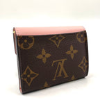 Louis Vuitton Portefeuille Zoe Monogram Leather Brown Light Pink Trifold Wallet — view 2