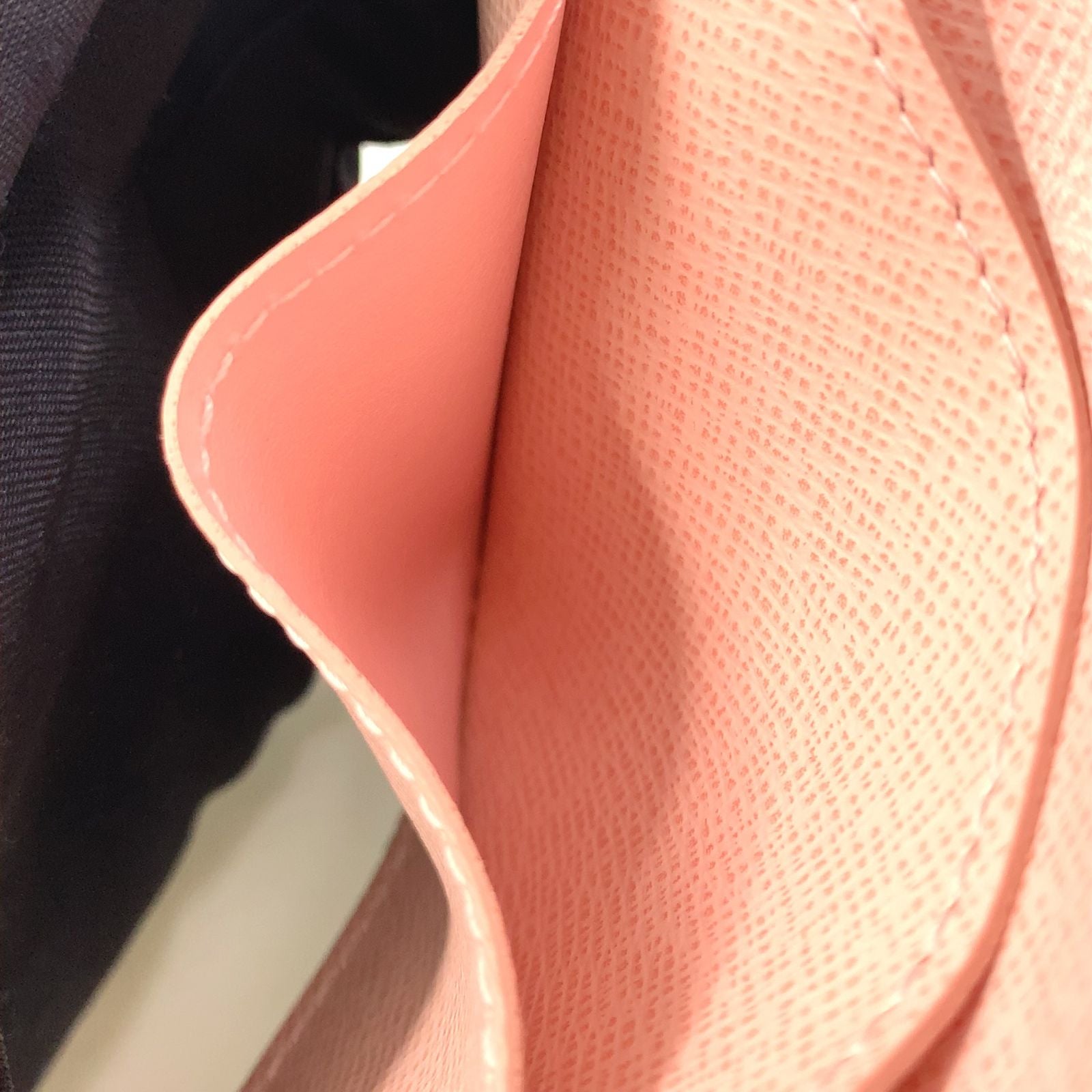 Louis Vuitton Portefeuille Zoe Monogram Leather Brown Light Pink Trifold Wallet — view 7