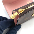 Louis Vuitton Portefeuille Zoe Monogram Leather Brown Light Pink Trifold Wallet — view 8