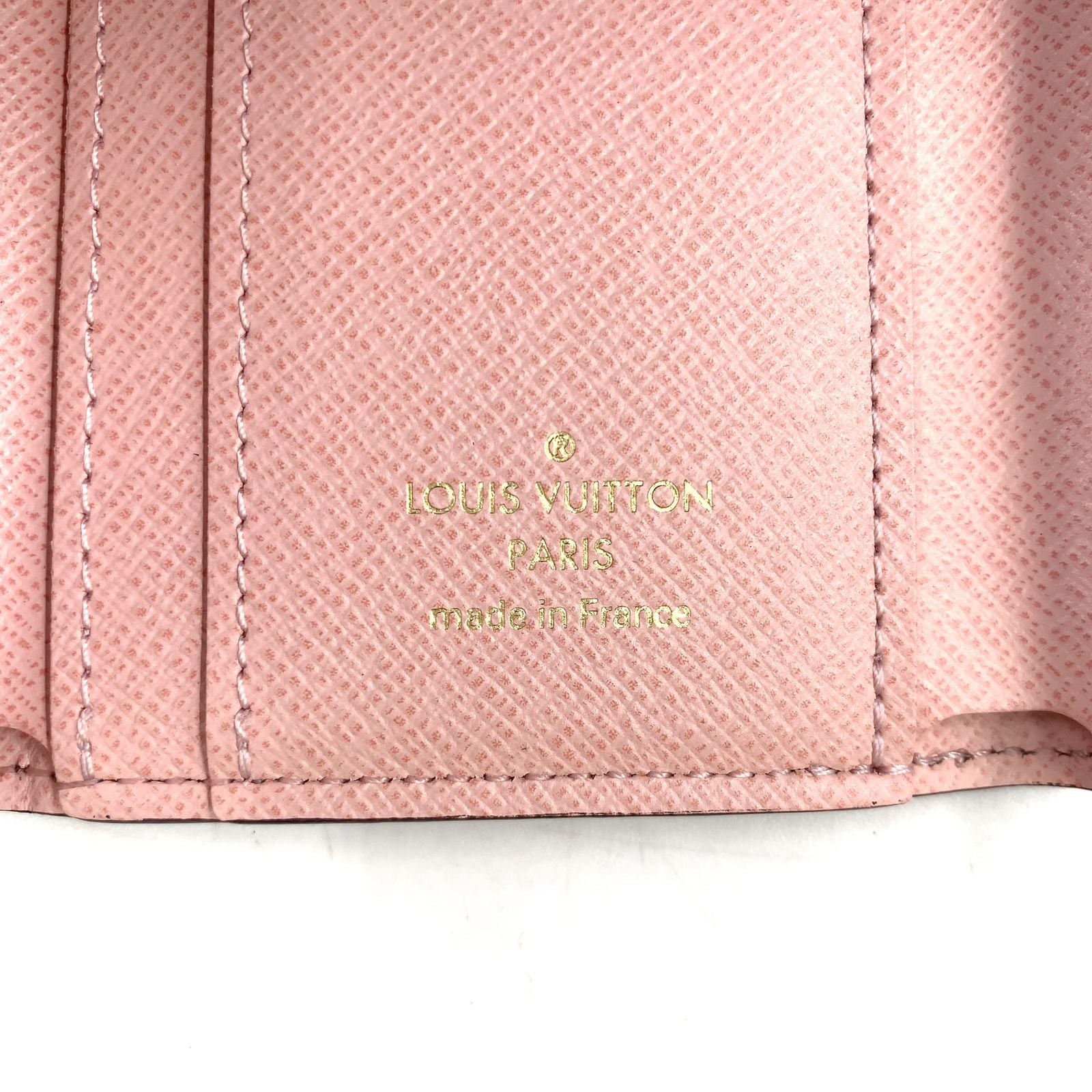 Louis Vuitton Portefeuille Zoe Monogram Leather Brown Light Pink Trifold Wallet — view 4