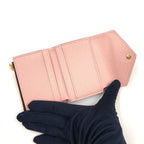 Louis Vuitton Portefeuille Zoe Monogram Leather Brown Light Pink Trifold Wallet — view 3