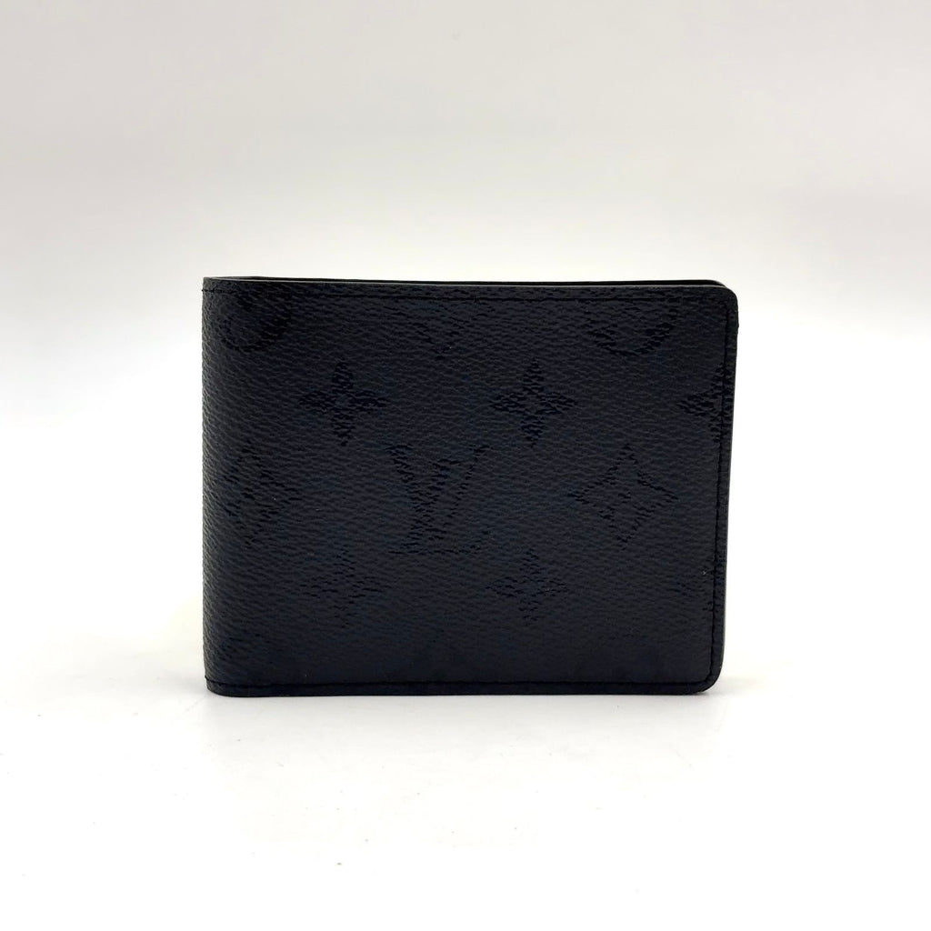 Louis Vuitton Portefeuille Multiple Enabled Leather Black Wallet