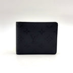 Louis Vuitton Portefeuille Multiple Enabled Leather Black Wallet