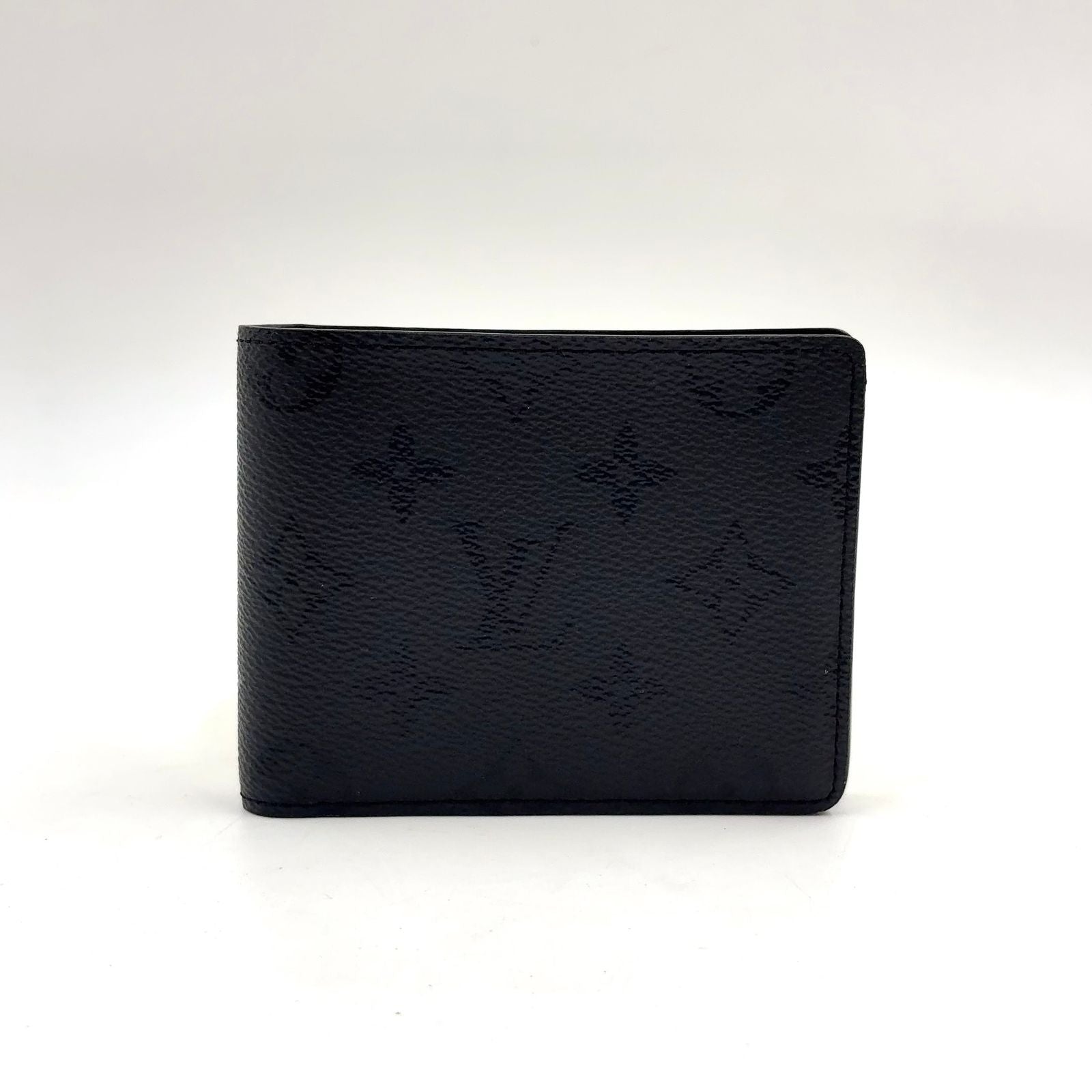Louis Vuitton Portefeuille Multiple Enabled Leather Black Wallet