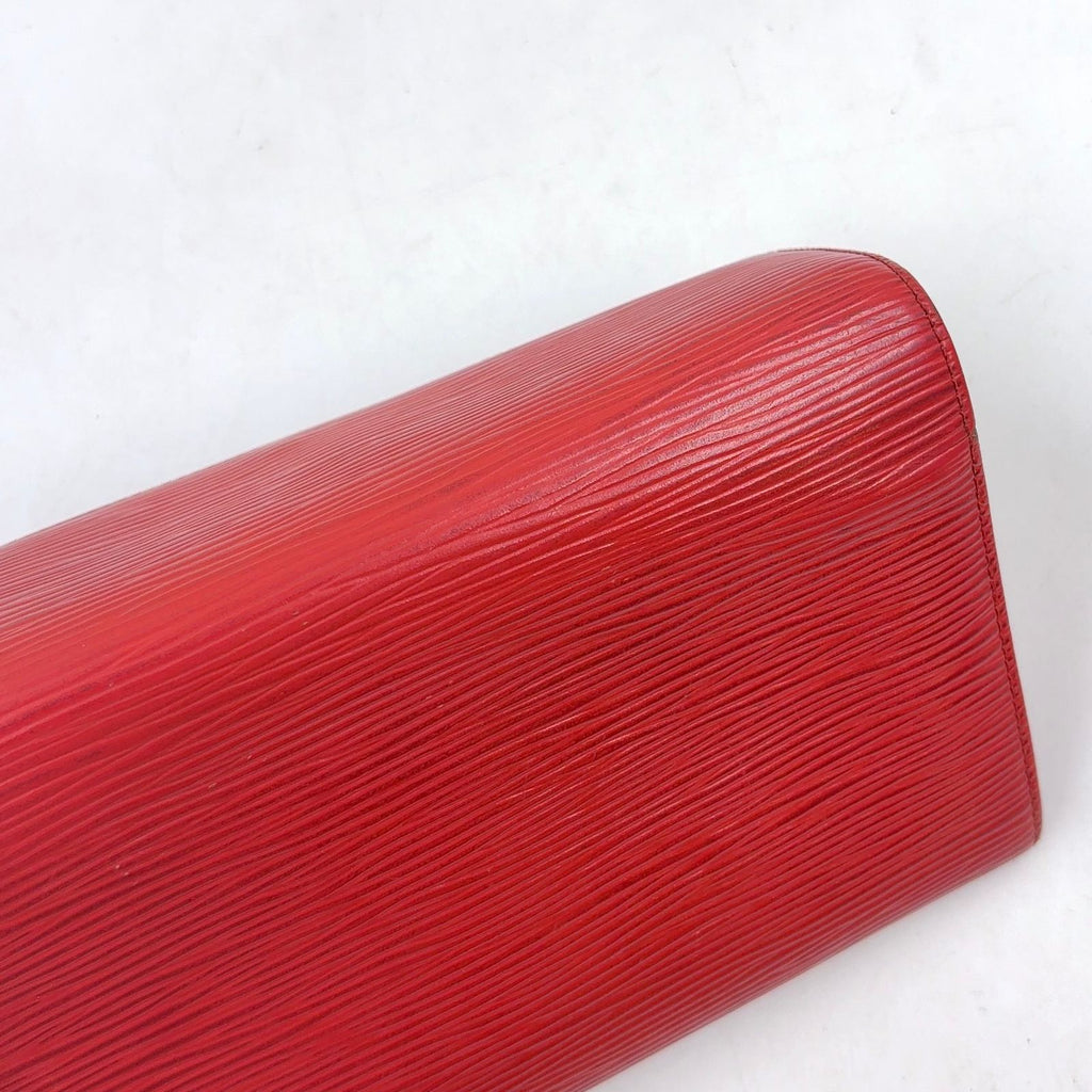 Louis Vuitton Pochette Porte Monnaie Credit Epi Castilian Red Leather Bifold — view 7