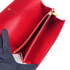 Louis Vuitton Pochette Porte Monnaie Credit Epi Castilian Red Leather Bifold — view 3