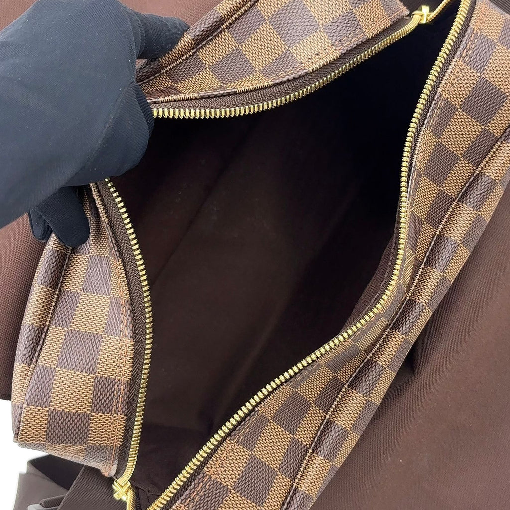 Louis Vuitton Naviglio Damier Ebene Brown Shoulder Bag Gold — view 3