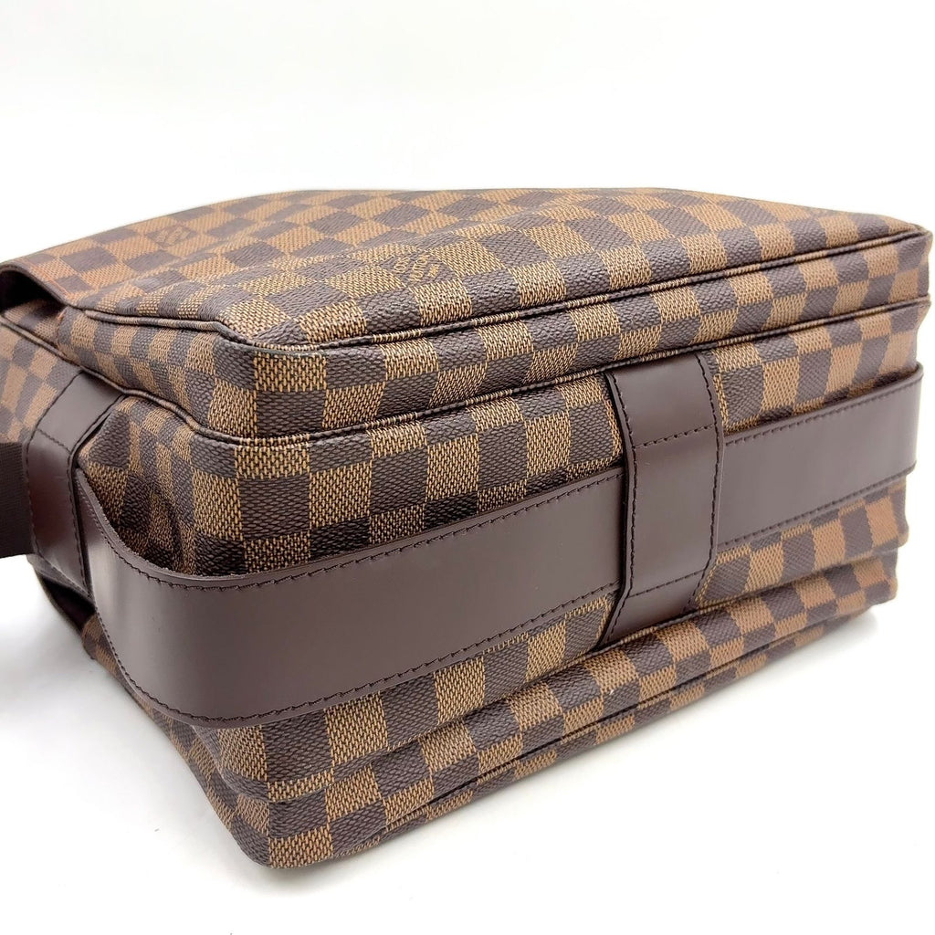 Louis Vuitton Naviglio Damier Ebene Brown Shoulder Bag Gold — view 5