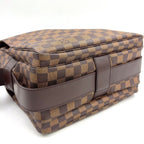 Louis Vuitton Naviglio Damier Ebene Brown Shoulder Bag Gold — view 5