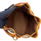 Louis Vuitton Mini Noe Monogram Leather Brown Light Handbag Gold — view 3