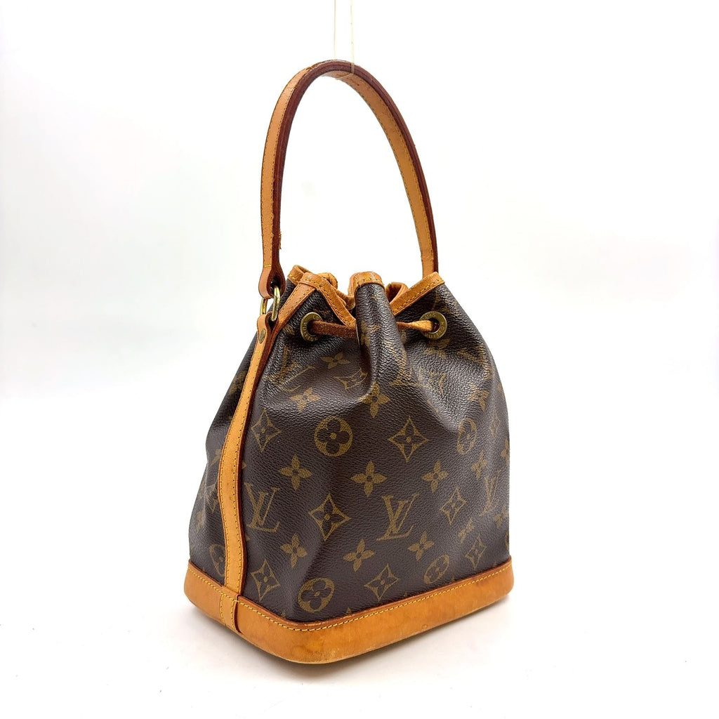 Louis Vuitton Mini Noe Monogram Leather Brown Light Handbag Gold — view 2