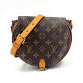 Louis Vuitton Tambourine Monogram Leather Brown Light Shoulder Bag Gold