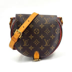 Louis Vuitton Tambourine Monogram Leather Brown Light Shoulder Bag Gold