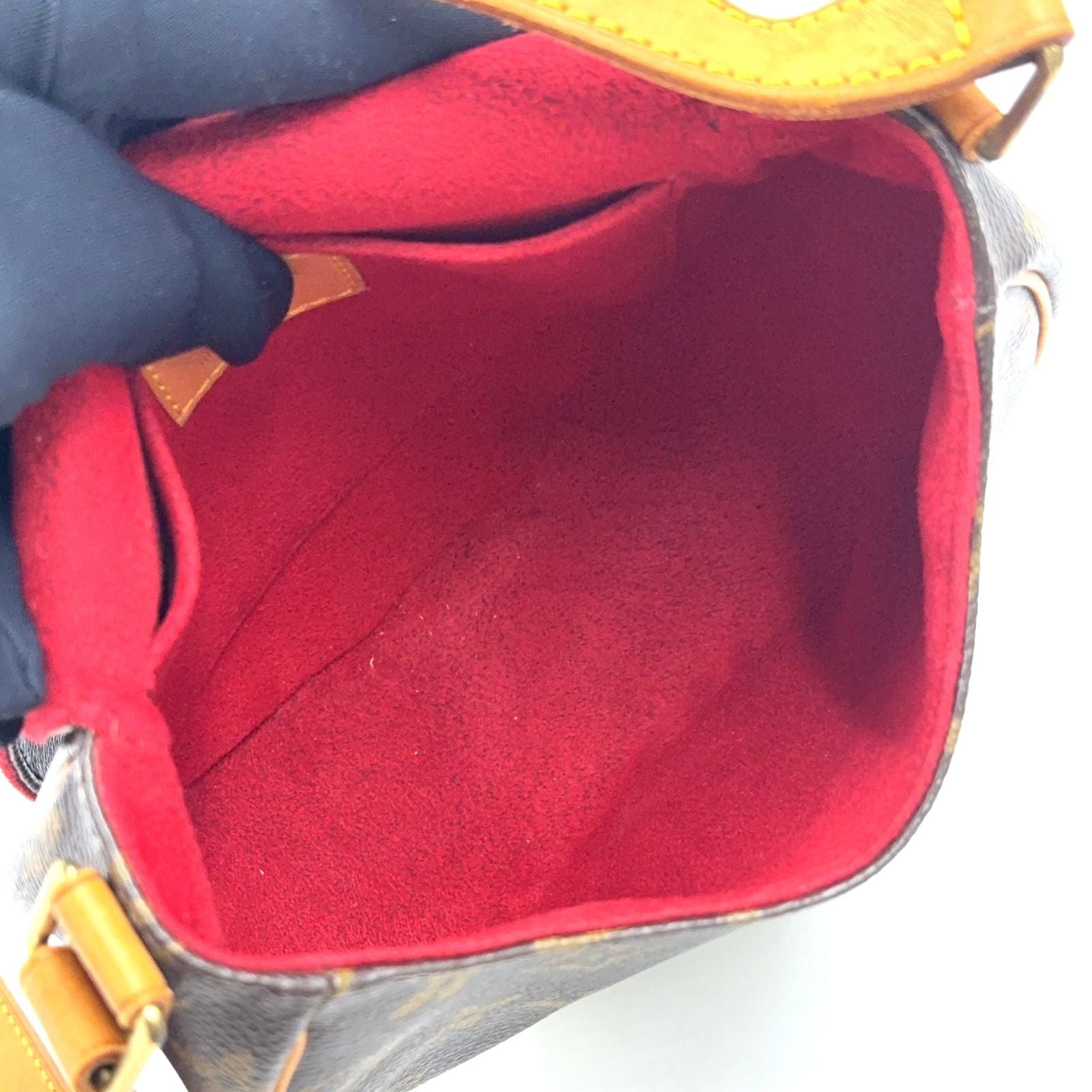 Louis Vuitton Tambourine Monogram Leather Brown Light Shoulder Bag Gold — view 3