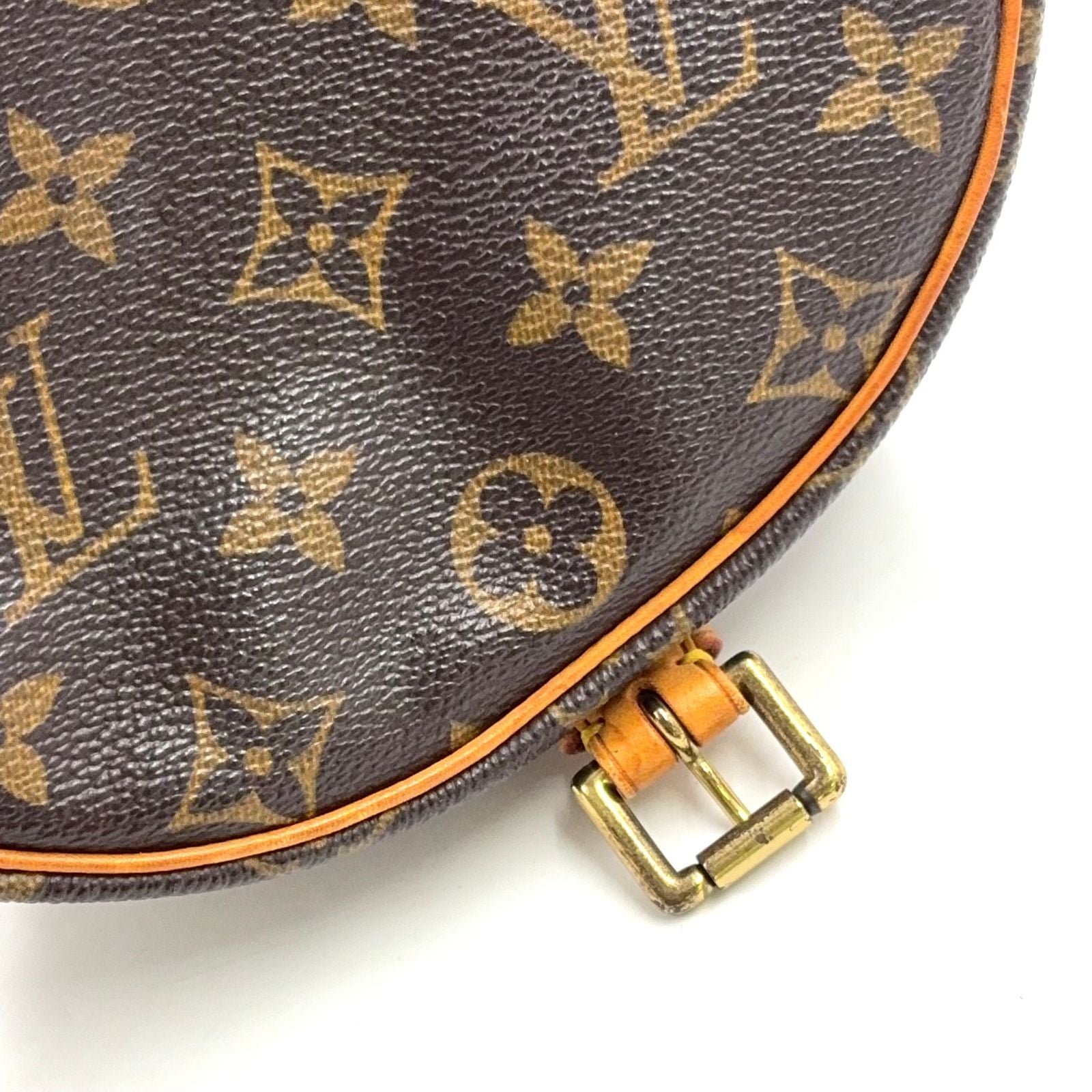 Louis Vuitton Tambourine Monogram Leather Brown Light Shoulder Bag Gold — view 8