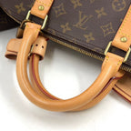 Louis Vuitton Keepall 55 Monogram Leather Brown Light Boston Bag Gold — view 6