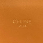 Celine Vertical Cabas Small 2-Way Leather Canvas Off White Light Brown Tote — view 4